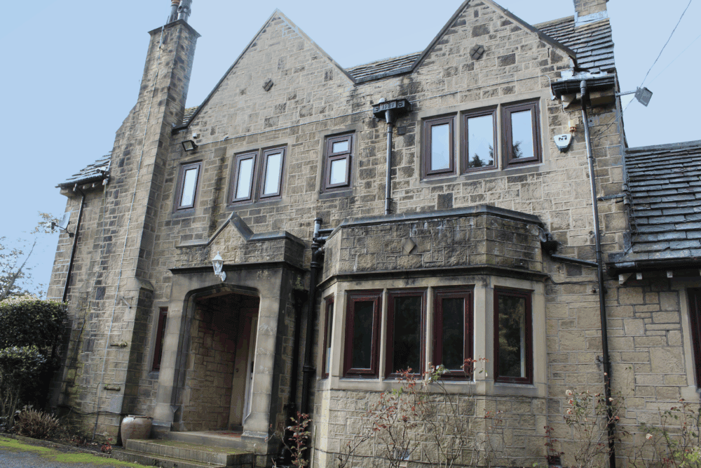 Exterior of Woodside from the front of the house